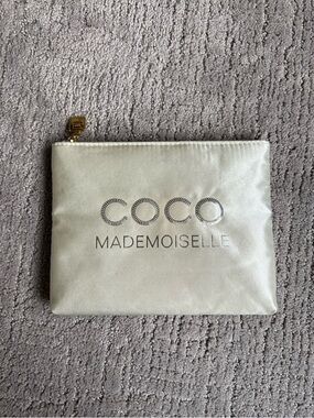 Chanel COCO Mademoiselle White Metallic Cosmetic Pouch